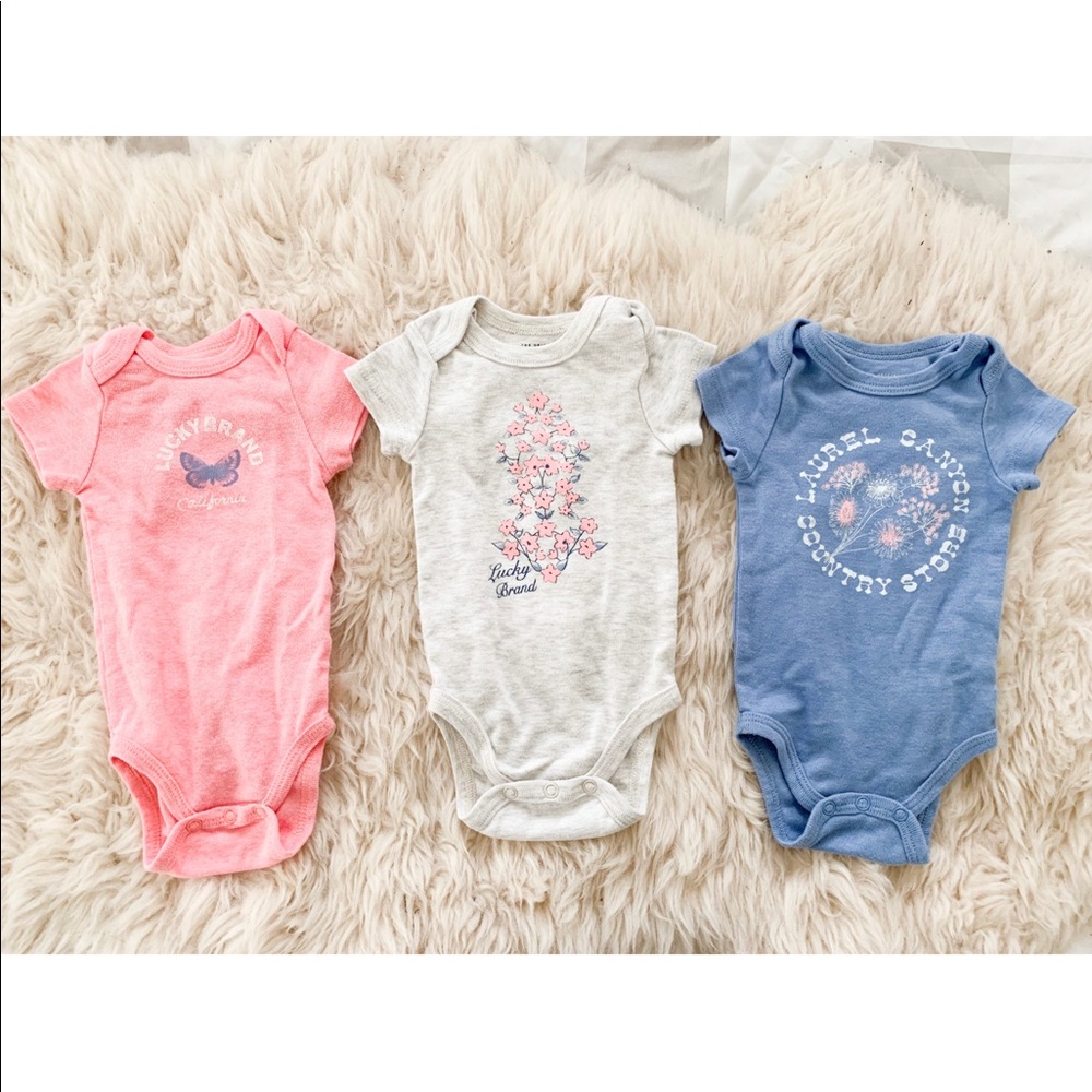 Lucky Brand onesies set of 3